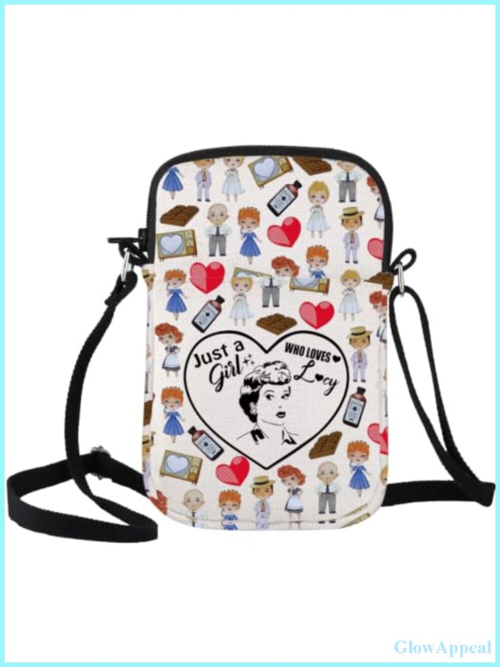 Canvas Crossbody Bag TV Show Inspired Zipper Messenger Bag Fans Gift